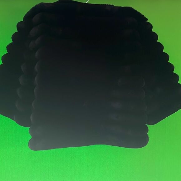 Alex Marie Alize Seamed Faux Fur Round Neck 3/4 Sleeve Bolero Jacket S - Picture 4 of 5